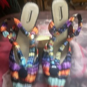 Multicolor Short Heels